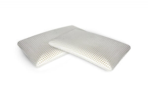 Talamo Italia Set di 4 Cuscini per Citronella, 100% Made in Italy, Guanciale ergonomico a "saponetta" in Memory Foam forato, Anallergico e Traspirante, 70x40xh12 cm
