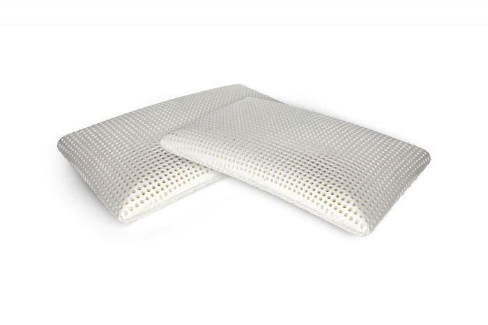 Talamo Italia Set di 4 Cuscini per Citronella, 100% Made in Italy, Guanciale ergonomico a "saponetta" in Memory Foam forato, Anallergico e Traspirante, 70x40xh12 cm