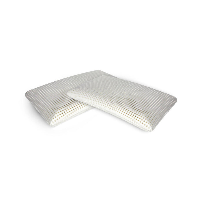 Talamo Italia Set di 4 Cuscini per Citronella, 100% Made in Italy, Guanciale ergonomico a "saponetta" in Memory Foam forato, Anallergico e Traspirante, 70x40xh12 cm