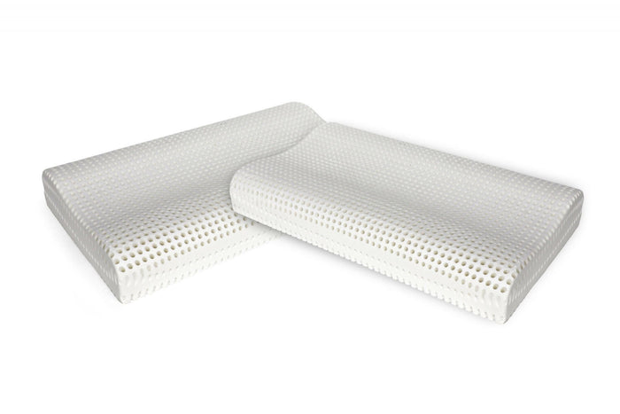 Talamo Italia Set di 4 Cuscini per Stevia, 100% Made in Italy, Guanciale sfoderabile Ortocervicale in Memory Foam forato, Anallergico e Traspirante,70x41xh11,5 cm
