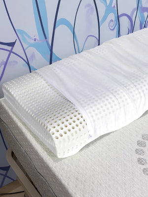 Talamo Italia Set di 4 Cuscini per Stevia, 100% Made in Italy, Guanciale sfoderabile Ortocervicale in Memory Foam forato, Anallergico e Traspirante,70x41xh11,5 cm