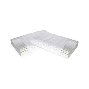 Talamo Italia Set di 4 Cuscini per Stevia, 100% Made in Italy, Guanciale sfoderabile Ortocervicale in Memory Foam forato, Anallergico e Traspirante,70x41xh11,5 cm