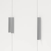 Guardaroba 3 ante Albacore, Mobile camera da letto, Cabina armadio portabiti, Armadio appendiabiti, 118x50 h201 cm, Bianco