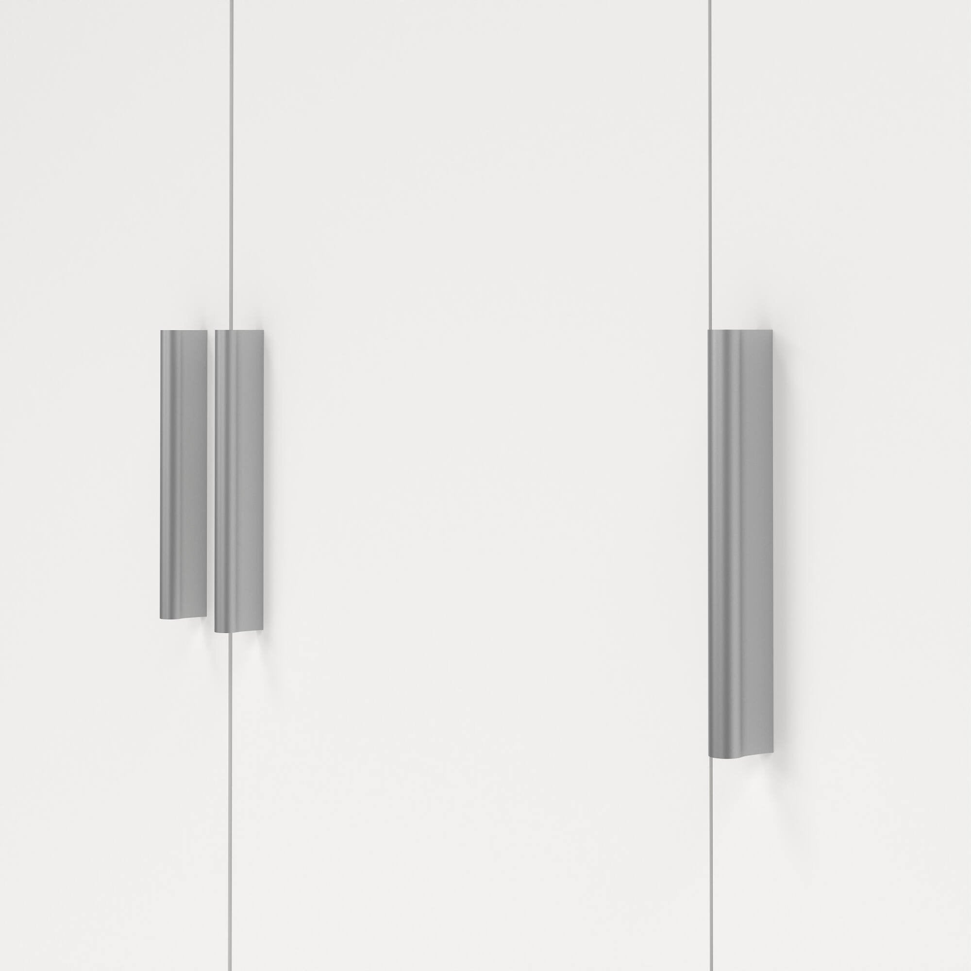 Guardaroba 3 ante Albacore, Mobile camera da letto, Cabina armadio portabiti, Armadio appendiabiti, 118x50 h201 cm, Bianco