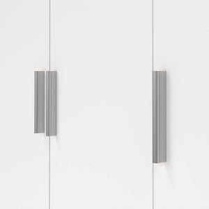 Guardaroba 3 ante Albacore, Mobile camera da letto, Cabina armadio portabiti, Armadio appendiabiti, 118x50 h201 cm, Bianco