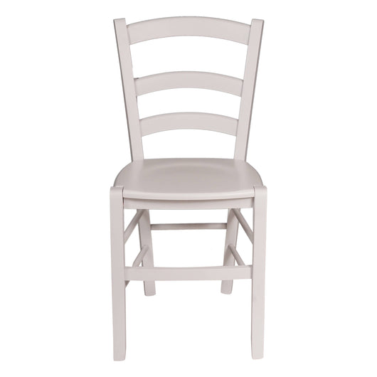 Sedia 0, Set di 2 Sedie classiche in legno color Bianco, Ideale per sala da pranzo, cucina o salotto, cm 46x42h87, con fondello in Legno