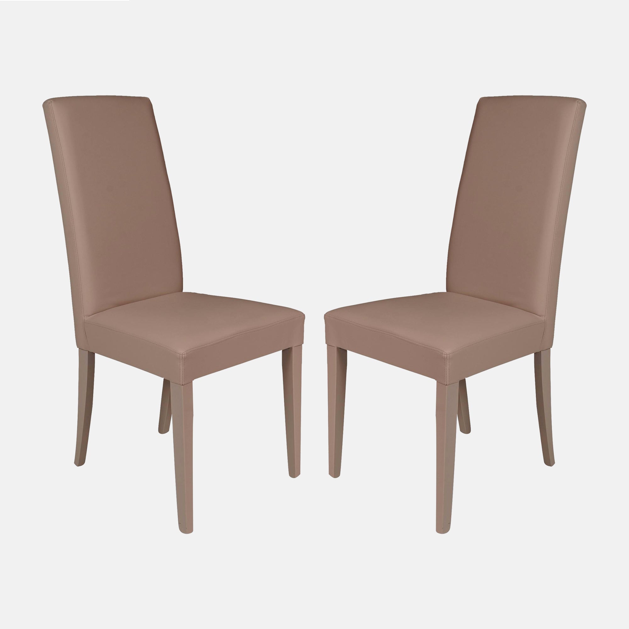 Set di 2 Sedie classiche in legno, per sala da pranzo, cucina o salotto, Made in Italy, cm 46x55h99, Seduta h cm 47, colore Sabbia