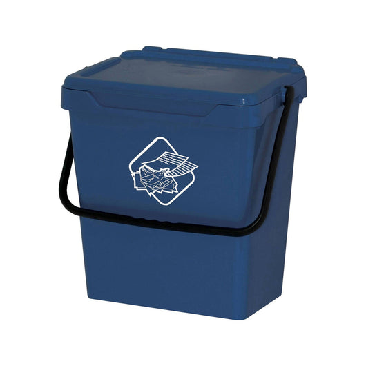 Cassonetto in polipropilene per raccolta Fosca, Contenitore per rifiuti da 30l, 100% Made in Italy, cm 40x31h39, colore Blu