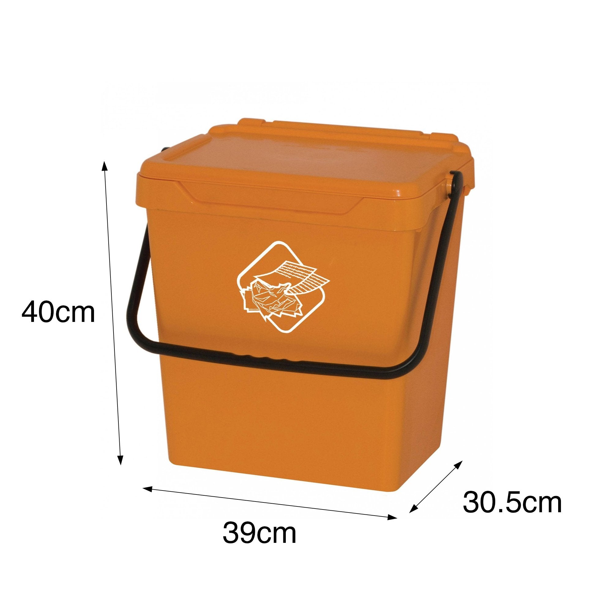 Cassonetto in polipropilene per raccolta Fosca, Contenitore per rifiuti da 30l, 100% Made in Italy, cm 40x31h39, colore Giallo