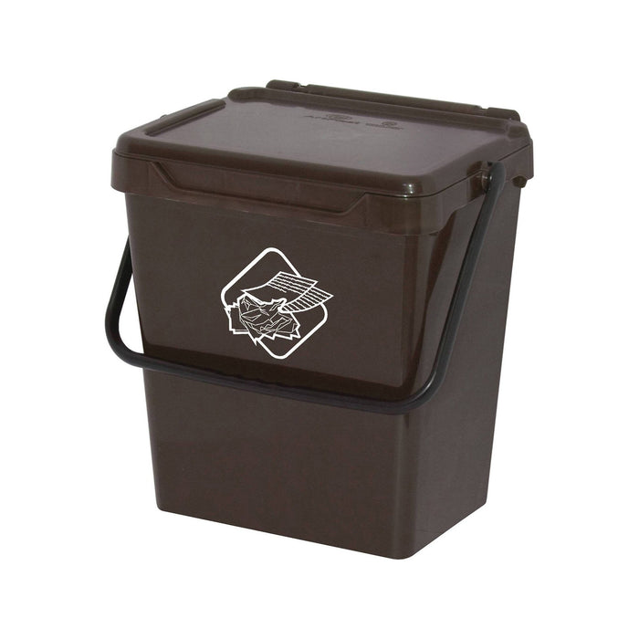 Cassonetto in polipropilene per raccolta Fosca, Contenitore per rifiuti da 30l, 100% Made in Italy, cm 40x31h39, colore Marrone