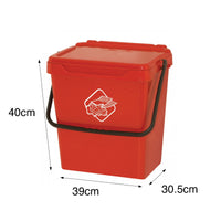 Cassonetto in polipropilene per raccolta Fosca, Contenitore per rifiuti da 30l, 100% Made in Italy, cm 40x31h39, colore Rosso