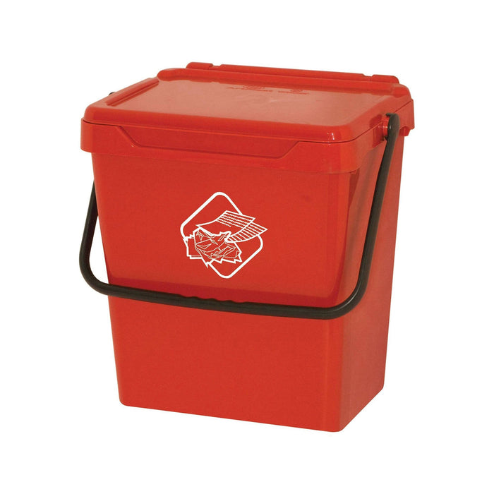 Cassonetto in polipropilene per raccolta Fosca, Contenitore per rifiuti da 30l, 100% Made in Italy, cm 40x31h39, colore Rosso