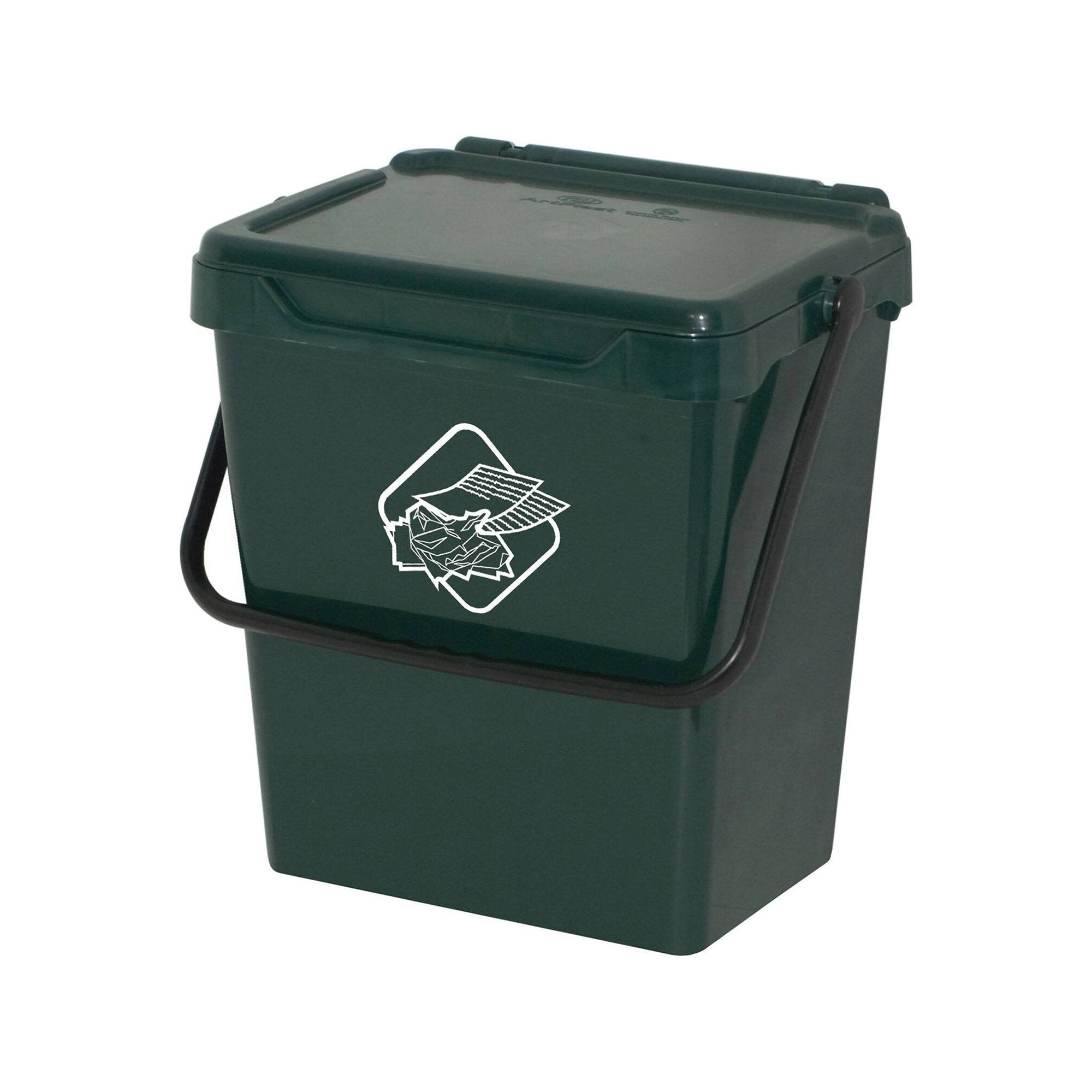 Cassonetto in polipropilene per raccolta Fosca, Contenitore per rifiuti da 30l, 100% Made in Italy, cm 40x31h39, colore Verde