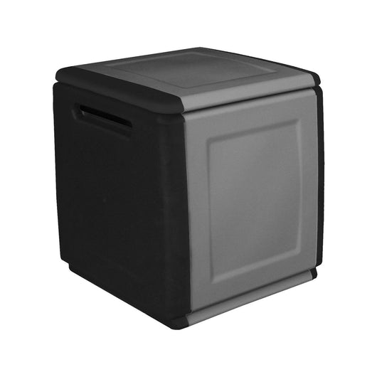 Baule contenitore multiuso Azziuro, Box portatutto, 100% Made in Italy, cm 54x53h57, colore Grigio