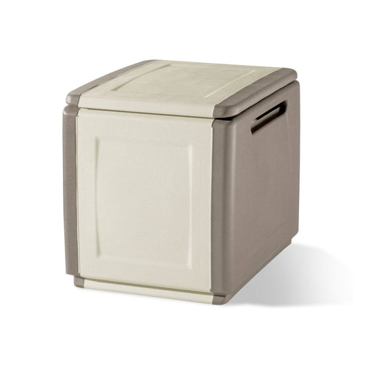 Baule contenitore multiuso Azziuro, Box portatutto, 100% Made in Italy, cm 54x53h57, colore Grigio chiaro