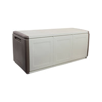 Baule contenitore multiuso Achse, Box portatutto, 100% Made in Italy, cm 138x53h57, colore Grigio chiaro