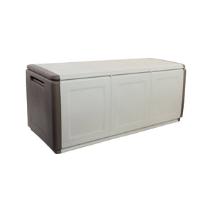 Baule contenitore multiuso Achse, Box portatutto, 100% Made in Italy, cm 138x53h57, colore Grigio chiaro