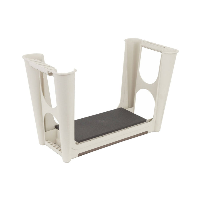 Panchina multiuso con vano portautensili in Barry, Panca con seduta e box contenitore, 100% Made in Italy, cm 58x29h37, colore Antracite