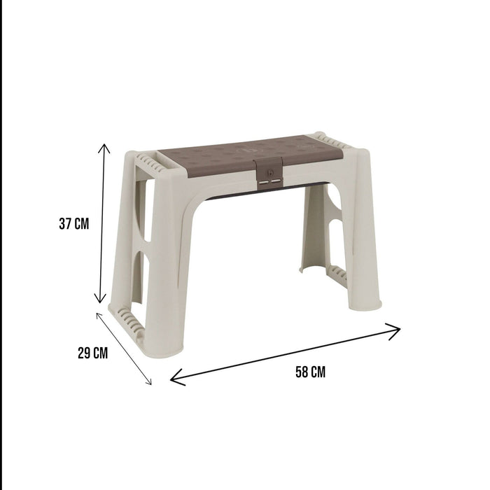 Panchina multiuso con vano portautensili in Barry, Panca con seduta e box contenitore, 100% Made in Italy, cm 58x29h37, colore Antracite