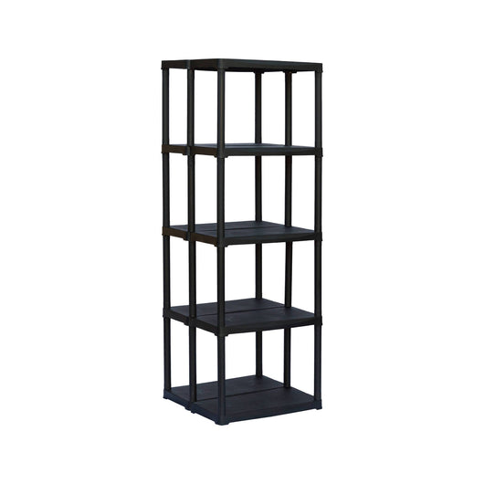 Scaffale a 3 ripiani con doppia capienza in Aurelian, Scaffalatura per interno o esterno, 100% Made in Italy, cm 60x59h176, colore Antracite