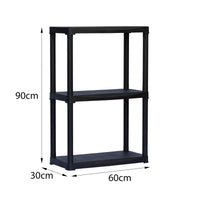 Scaffale multiuso a 1 ripiano in Edmonda, Scaffalatura per interno o esterno, 100% Made in Italy, cm 60x30h90, colore Antracite