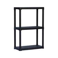 Scaffale multiuso a 1 ripiano in Edmonda, Scaffalatura per interno o esterno, 100% Made in Italy, cm 60x30h90, colore Antracite