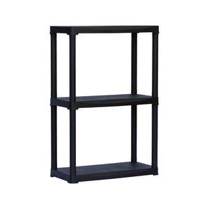 Scaffale multiuso a 1 ripiano in Edmonda, Scaffalatura per interno o esterno, 100% Made in Italy, cm 60x30h90, colore Antracite