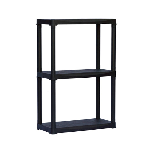 Scaffale multiuso a 1 ripiano in Edmonda, Scaffalatura per interno o esterno, 100% Made in Italy, cm 60x30h90, colore Antracite