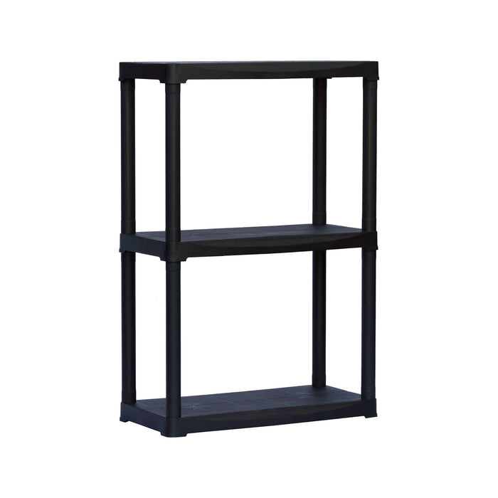 Scaffale multiuso a 1 ripiano in Edmonda, Scaffalatura per interno o esterno, 100% Made in Italy, cm 60x30h90, colore Antracite