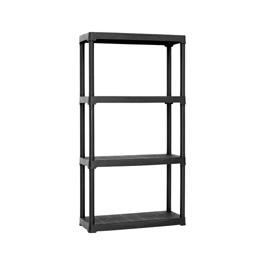 Scaffale a 2 ripiani in Akay, Scaffalatura multiuso per interno o esterno, 100% Made in Italy, cm 70x30h133, colore Antracite