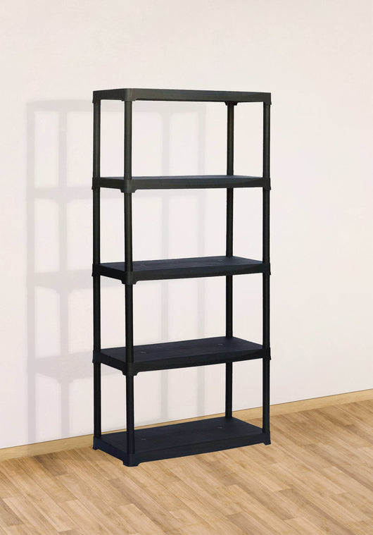 Scaffale a 3 ripiani in Aurelian, Scaffalatura multiuso per interno o esterno, 100% Made in Italy, cm 80x40h176, colore Antracite