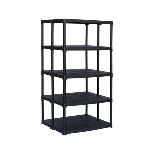 Scaffale a 3 ripiani con doppia capienza in Aurelian, Scaffalatura per interno o esterno, 100% Made in Italy, cm 90x78h176, colore Antracite