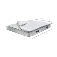 Marathon, Topper Matrimoniale Sfoderabile Made in Italy, 200x180x5h cm Bianco