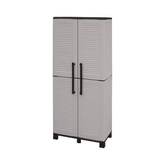 Mobile da Giardino Verviers, Armadio da Esterno 3 Ripiani Made in Italy, 37x68x169h cm Grigio Chiaro