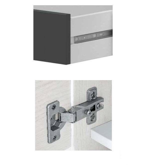 Credenza Ardelia, Madia moderna a 2 ante e 3 cassetti, Buffet da soggiorno, Mobile porta TV, Madia per salotto, cm 154x41h74, Rovere nodi e Antracite