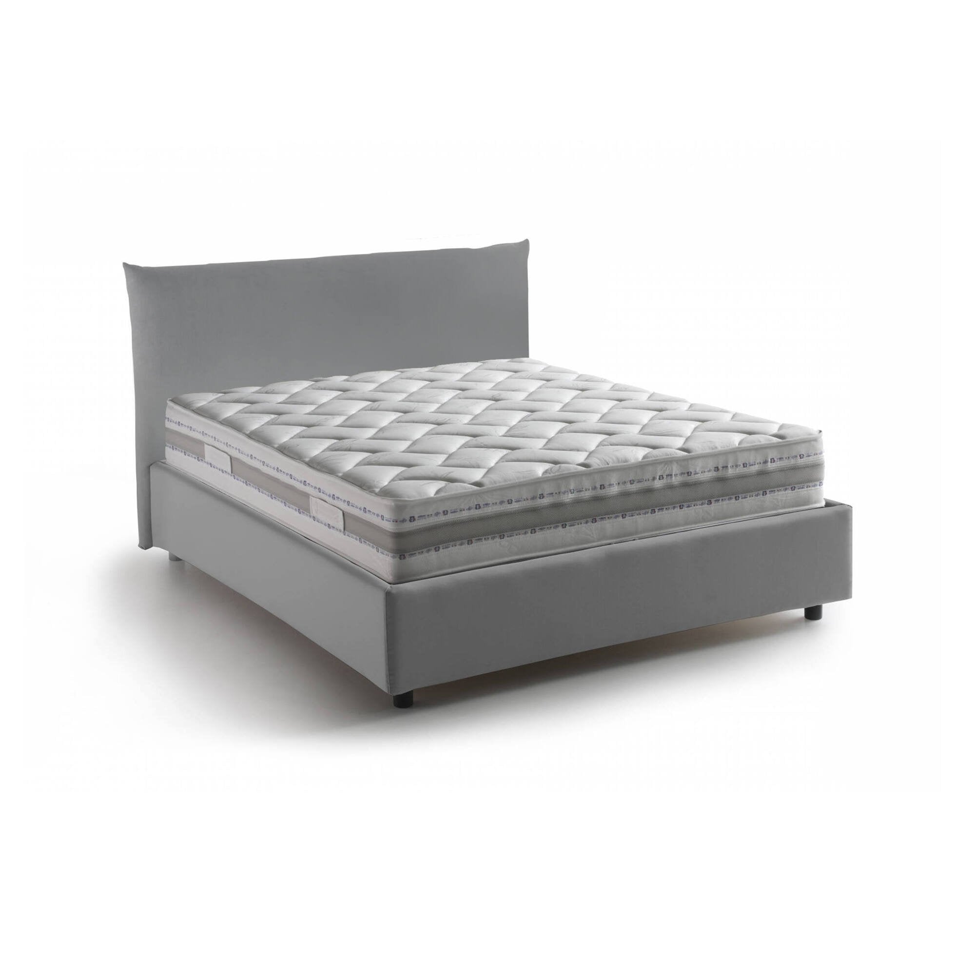Arpaise, Letto Piazza e Mezza Materasso Incluso Made in Italy, Grigio