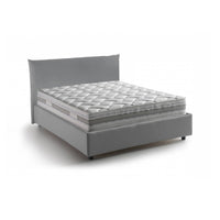 Letto piazza e mezza Arpaise, Letto contenitore con rivestimento in tessuto, 100% Made in Italy, Apertura frontale, con materasso Cm 120x190 incluso, Grigio