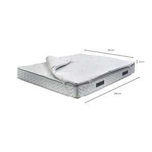 Little, Topper Singolo Sfoderabile Made in Italy, 200x80x5h cm Bianco