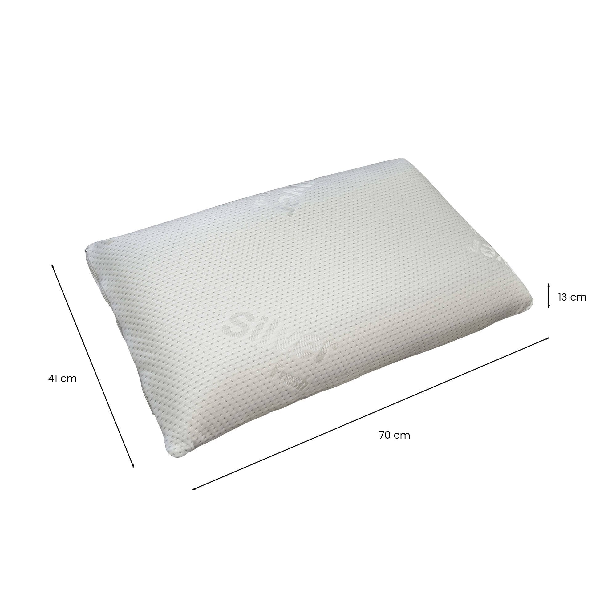 Cuscino Sunny, Guanciale Traspirante Made in Italy, 13h cm Bianco