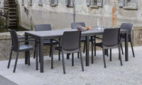 Tavolo da esterno Dmains, Tavolo rettangolare allungabile da pranzo, Tavolo da giardino estensibile multiuso, 100% Made in Italy, Cm 150x90h72, Antracite