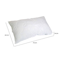 Talamo Italia coppia di cuscini per Salvia, 100% Made in Italy, Guanciali in fiocco di Memory foam forato, Anallergico e Traspirante, 73x44xh14 cm