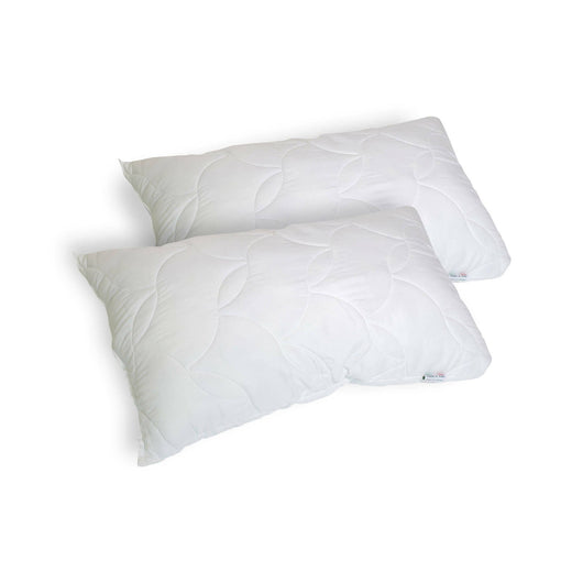 Talamo Italia coppia di cuscini per Salvia, 100% Made in Italy, Guanciali in fiocco di Memory foam forato, Anallergico e Traspirante, 73x44xh14 cm