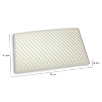 Talamo Italia cuscino per Ruta, 100% Made in Italy, Guanciale in Memory Foam massaggiante, Anallergico e Traspirante, 73x43xh14 cm