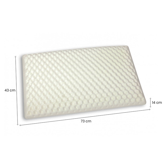 Talamo Italia cuscino per Ruta, 100% Made in Italy, Guanciale in Memory Foam massaggiante, Anallergico e Traspirante, 73x43xh14 cm