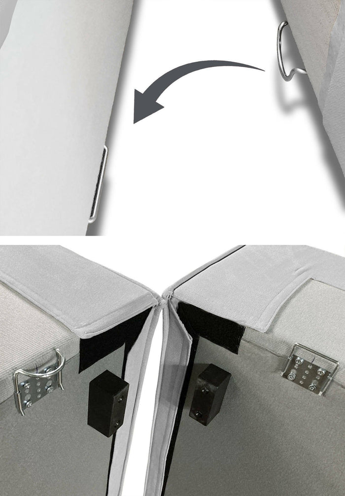 Divano fisso Assurte, Divano componibile a 2 posti large con penisola sinistra, Made in Italy, SofÒ  moderno in tessuto, Cm 240x170h70, Grigio