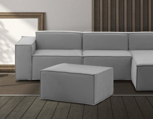 Pouf Avolasca, Pouf da salotto, 100% Made in Italy, Poltroncina relax in tessuto imbottito, Cm 80x70h43, Grigio