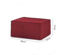 Pouf Avolasca, Pouf da salotto, 100% Made in Italy, Poltroncina relax in tessuto imbottito, Cm 80x70h43, Rosso