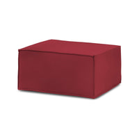 Pouf Avolasca, Pouf da salotto, 100% Made in Italy, Poltroncina relax in tessuto imbottito, Cm 80x70h43, Rosso