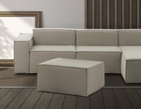 Pouf Avolasca, Pouf da salotto, 100% Made in Italy, Poltroncina relax in tessuto imbottito, Cm 80x70h43, Tortora