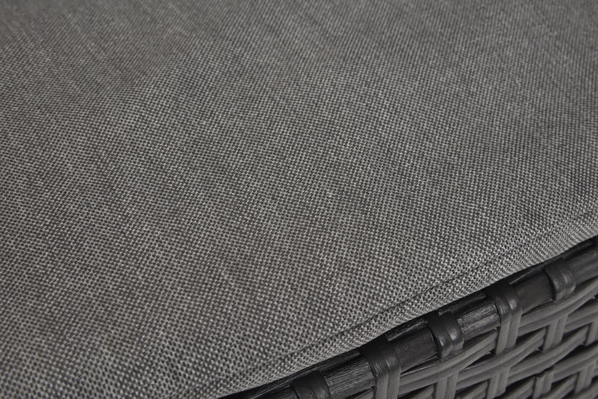 Salottino da esterno Armin, Set da giardino con cuscini, Salottino  effetto rattan, 100% Made in Italy, Antracite